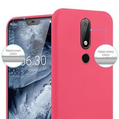 Deksel Nokia 6.1 PLUS / X6 Silikon cover (rød)