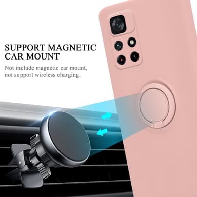 Deksel Xiaomi POCO M4 PRO 5G Ring Case (rosa)
