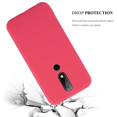 Deksel Nokia 6.1 PLUS / X6 Silikon cover (rød)