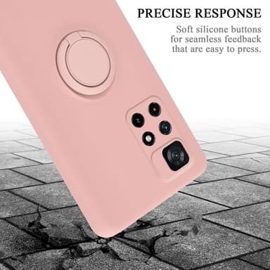 Deksel Xiaomi POCO M4 PRO 5G Ring Case (rosa)