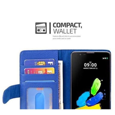 LG K8 2016 lommebokdeksel case (blå)