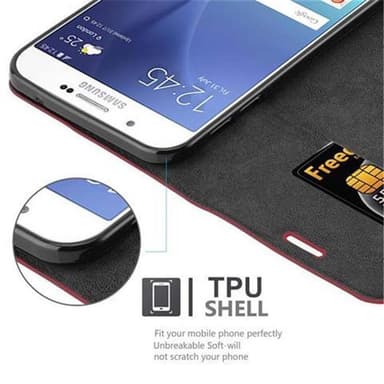Samsung Galaxy A8 2015 lommebokdeksel case (rød)