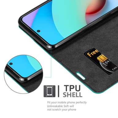 Xiaomi RedMi 10 lommebokdeksel case (turkis)