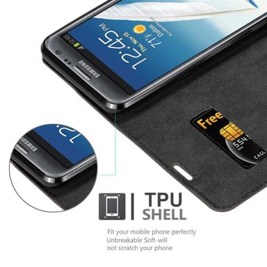 Samsung Galaxy NOTE 2 lommebokdeksel case (brun)