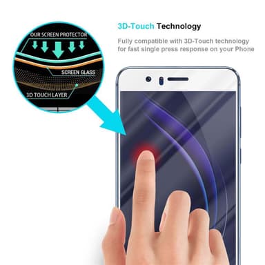 Honor 8 / 8 PREMIUM Skjermbeskytter Skärmskydd (hvit)