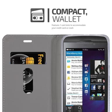 Blackberry Z10 lommebokdeksel etui (grå)