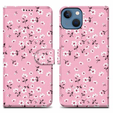 iPhone 13 lommebokdeksel etui (rosa)