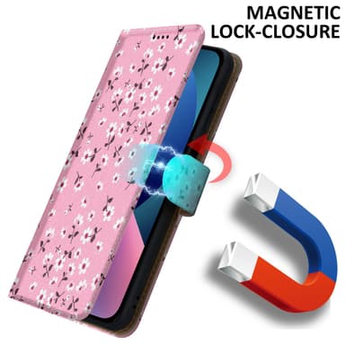 iPhone 13 lommebokdeksel etui (rosa)