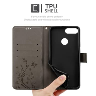 Huawei P SMART 2018 / Enjoy 7S lommebokdeksel Blomster