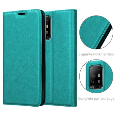 Oppo A94 5G lommebokdeksel case (turkis)