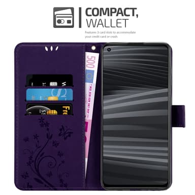 Realme GT 2 / GT Neo 2 lommebokdeksel Blomster (lilla)