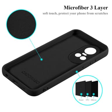 OPPO Reno 10 5G / 10 Pro 5G silikondeksel case (Svart)
