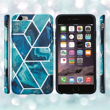 iPhone 6 PLUS / 6S PLUS lommebokdeksel etui (blå)