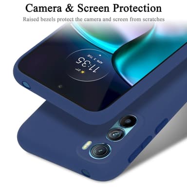 Motorola EDGE 30 silikondeksel case (blå)