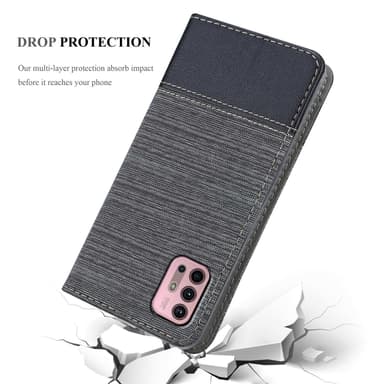 Motorola MOTO G10 / G30 lommebokdeksel etui (grå)