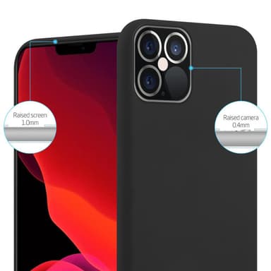 Deksel iPhone 12 PRO MAX Silikon cover (svart)