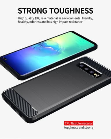 Deksel Samsung Galaxy S10 PLUS ultra slim (svart)