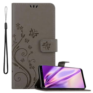 Samsung Galaxy S8 PLUS lommebokdeksel Blomster (grå)