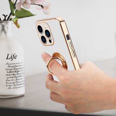 iPhone 14 PRO MAX silikondeksel case (hvit)