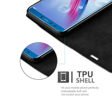 Honor 9 LITE lommebokdeksel case (svart)