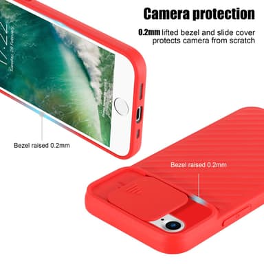 iPhone 7 / 7S / 8 / SE 2020 silikondeksel case (rød)