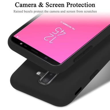 Samsung Galaxy A6 PLUS 2018 silikondeksel case (svart)