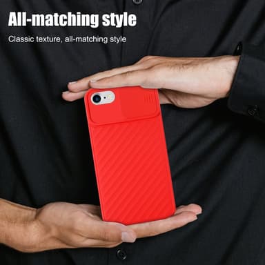 iPhone 7 / 7S / 8 / SE 2020 silikondeksel case (rød)
