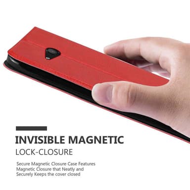 Nokia Lumia 550 lommebokdeksel cover (rød)
