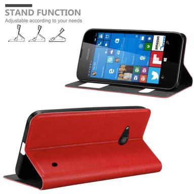 Nokia Lumia 550 lommebokdeksel cover (rød)