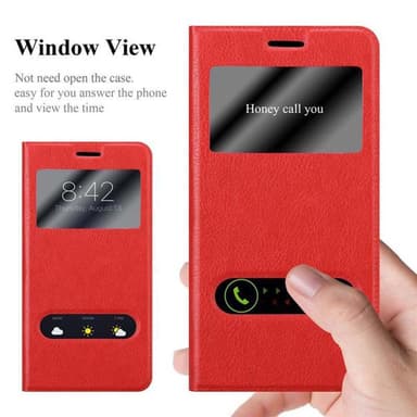 Nokia Lumia 550 lommebokdeksel cover (rød)