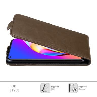 Oppo A94 5G deksel flip cover (brun)