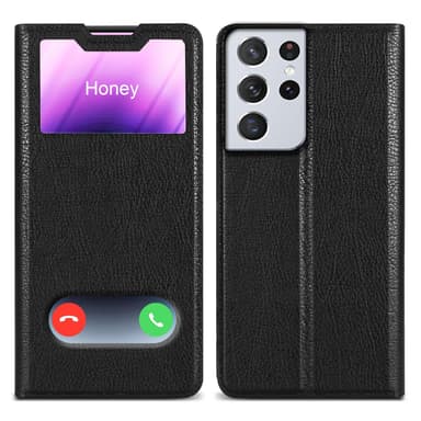 Samsung Galaxy S21 ULTRA lommebokdeksel cover (svart)