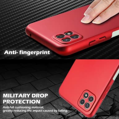 Deksel Samsung Galaxy A22 5G Case Cover (rød)
