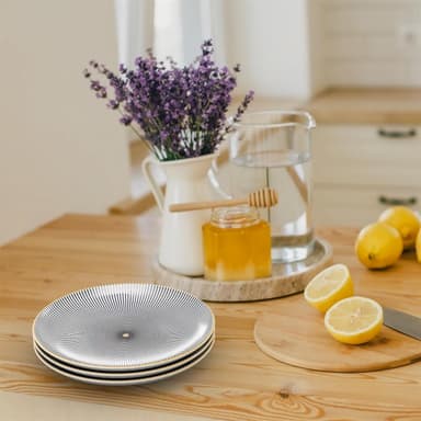 4x Porselenstallerken Tallerken Serveringsfat 15,3cm