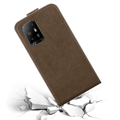 Oppo A94 5G deksel flip cover (brun)