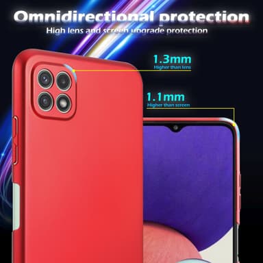 Deksel Samsung Galaxy A22 5G Case Cover (rød)