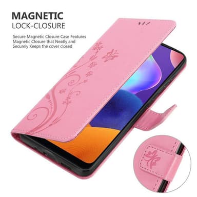 Samsung Galaxy A31 lommebokdeksel Blomster (rosa)