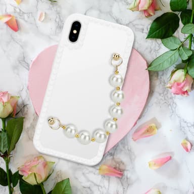 iPhone XS MAX Deksel med kjede (hvit)