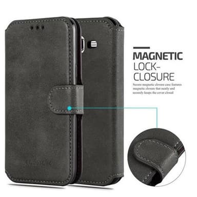 Samsung Galaxy J5 2015 lommebokdeksel etui (grå)