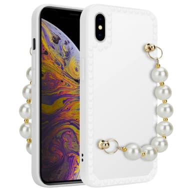 iPhone XS MAX Deksel med kjede (hvit)