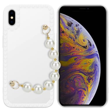iPhone XS MAX Deksel med kjede (hvit)