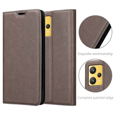 Realme 9 4G / 9 PRO+ lommebokdeksel case (brun)