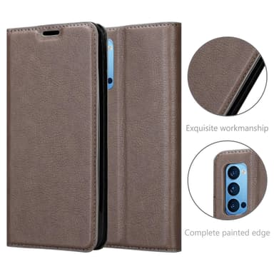 Oppo Reno4 PRO lommebokdeksel case (brun)
