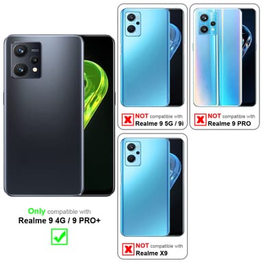Realme 9 4G / 9 PRO+ lommebokdeksel Blomster (lilla)