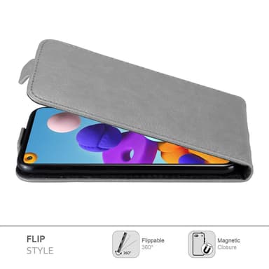 Samsung Galaxy A21s deksel flip cover (grå)
