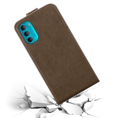 Motorola MOTO G71 5G deksel flip cover (brun)