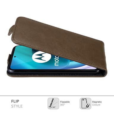 Motorola MOTO G71 5G deksel flip cover (brun)