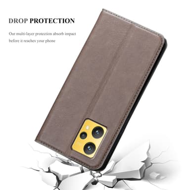 Realme 9 4G / 9 PRO+ lommebokdeksel case (brun)