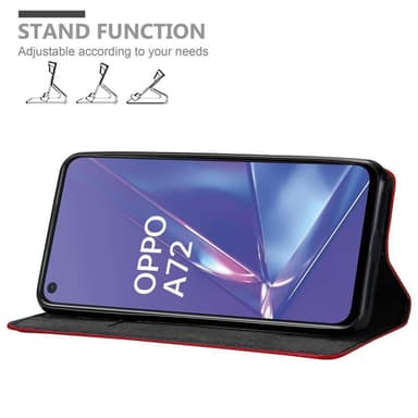 Oppo A52 lommebokdeksel case (rød)