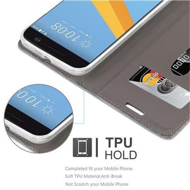 HTC ONE M10 lommebokdeksel etui (grå)